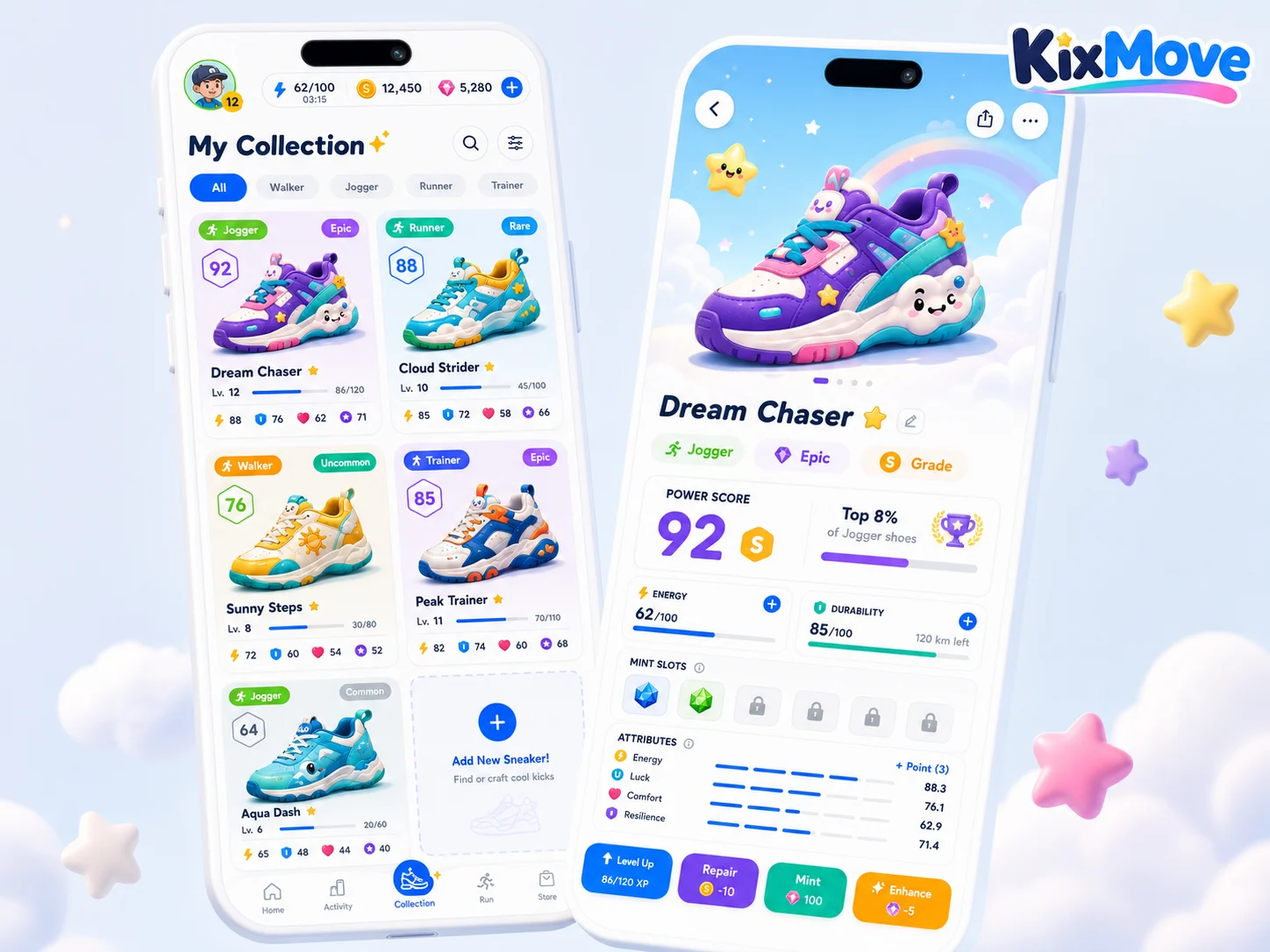 KixMove mobile walking game preview